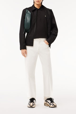 Polo regular en coton biologique - Noir