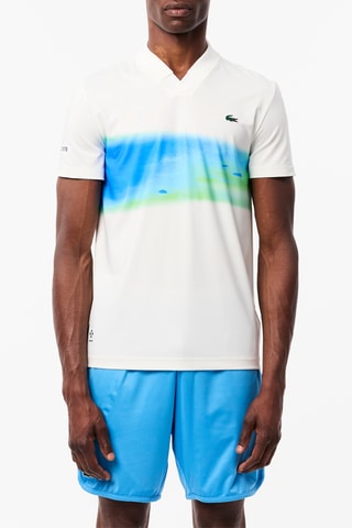 Polo slim Lacoste Tennis x Daniil Medvedev - Blanc