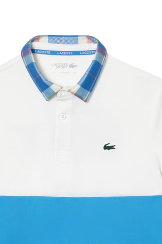 Polo regular - Blanc et bleu électrique