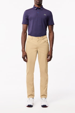 Polo regular - Bleu pétrole et marron