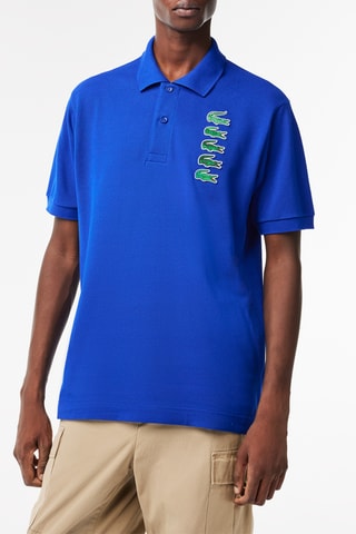 Polo classic fit en coton biologique - Bleu roi