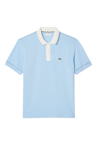 Polo classic fit en coton biologique - Ciel et blanc