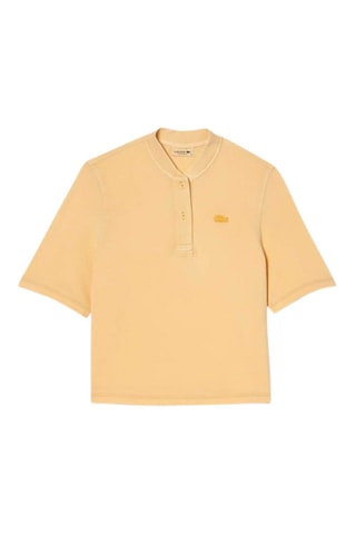 Polo relaxed en coton biologique - Jaune