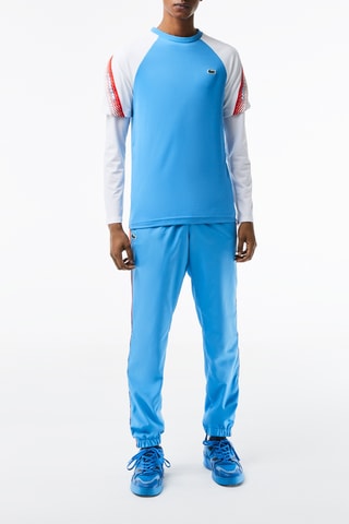 T-shirt regular ultra-dry Lacoste Tennis - Bleu et blanc