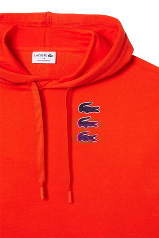 Sweat à capuche en coton biologique - Rouge