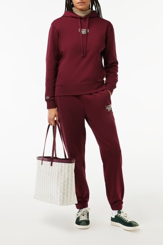 Sweat relaxed à capuche - Bordeaux