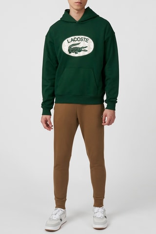 Sweat loose à capuche - Vert foncé