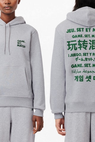 Sweat relaxed à capuche - Gris clair chiné