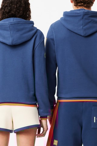 Sweat à capuche en coton biologique Jeux Olympique Paris 1924 - Bleu