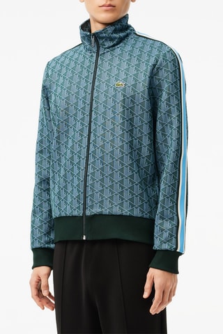 Sweat en coton biologique - Vert foncé et ciel