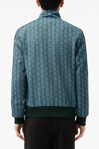 Sweat en coton biologique - Vert foncé et ciel