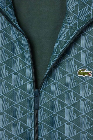 Sweat en coton biologique - Vert foncé et ciel