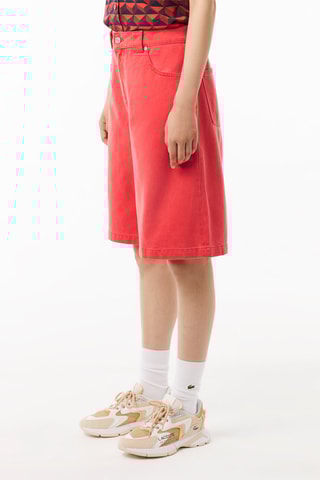 Bermuda en jean et coton biologique - Rouge