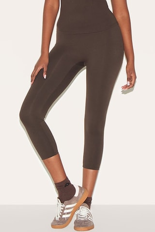 Leggings a vita alta - Marrone - Pretty Little Thing