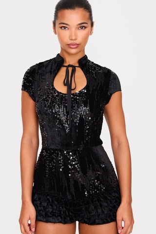 Macacão curto - Preto - Pretty Little Thing