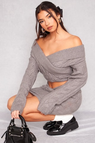 Maglia corta - Grigio - Pretty Little Thing