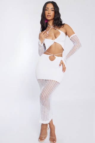 Gonna lunga a vita alta - Bianco