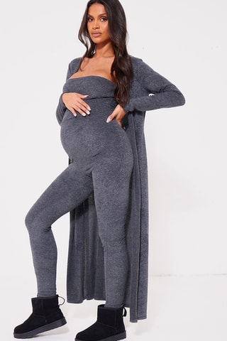 Cardigan lungo premaman - Grigio scuro