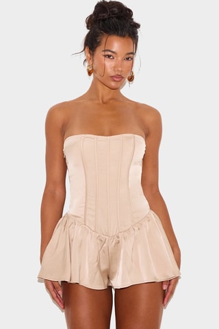 Abito bustier - Beige