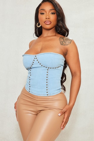 Top bustier in jeans - Celeste
