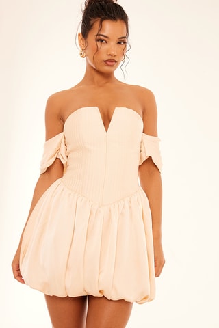 Abito a palloncino - Beige