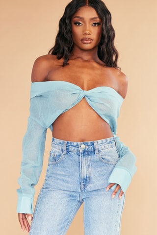 Crop top - Azzurro