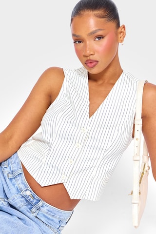 Gilet - Ecrù e nero