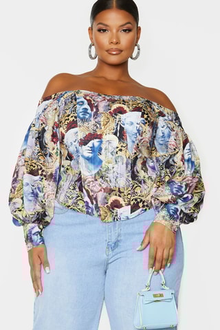 Blusa - Celeste e bordeaux