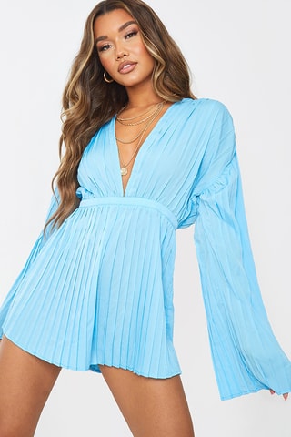 Abito plissé - Celeste