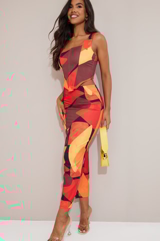 Gonna a tubino - Rosso