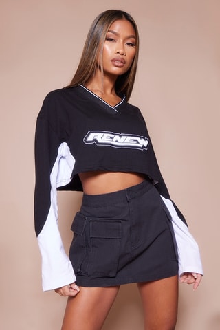 Crop top - Nero e bianco