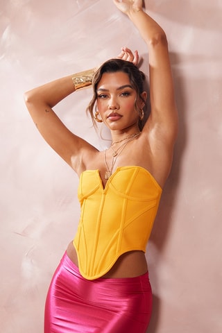 Top bustier - Giallo