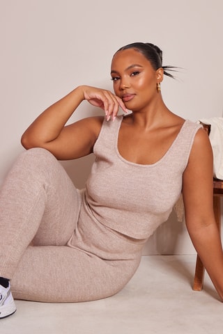 Crop top - Beige melange