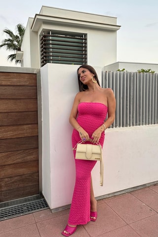 Abito bustier - Fucsia