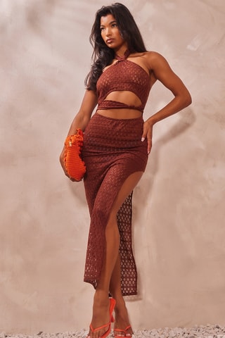 Abito midi - Marrone