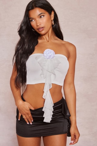 Crop top bustier - Bianco