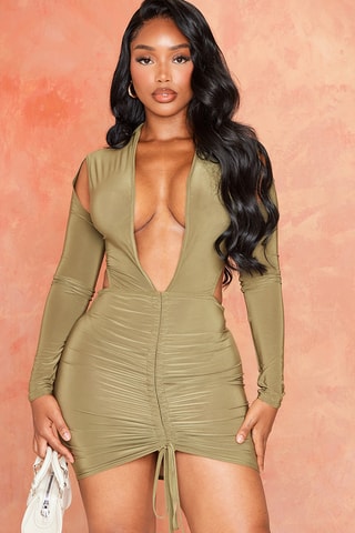 Abito a tubino - Verde oliva