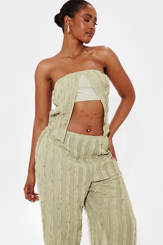 Crop top bustier - Verde oliva
