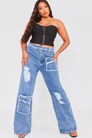 Jeans a vita alta - Blu