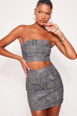 Abito bustier - Grigio