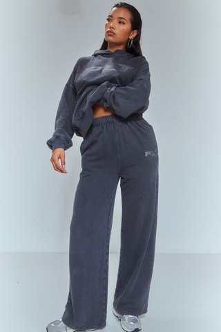 Pantaloni a vita alta - Grigio scuro