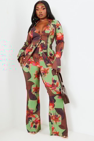 Pantaloni a vita alta - Rosa