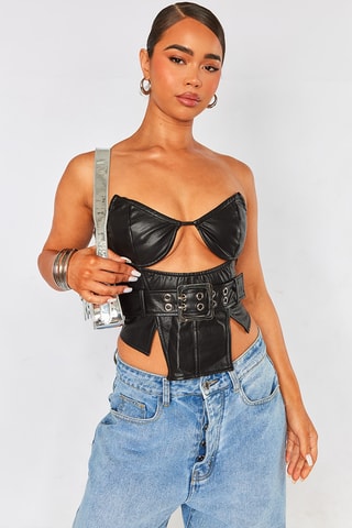 Top bustier - Nero