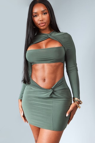 Abito a tubino - Verde oliva