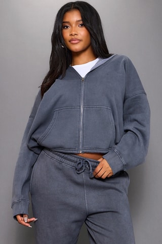 Felpa con cappuccio - Grigio