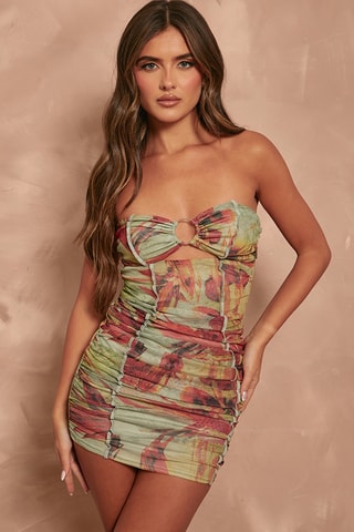 Abito bustier - Verde