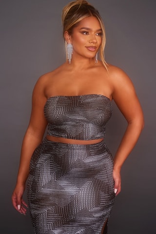 Crop top bustier - Nero