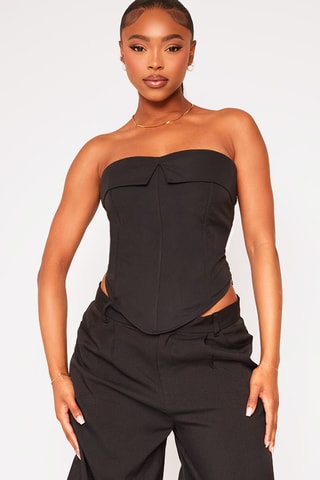 Top bustier - Nero