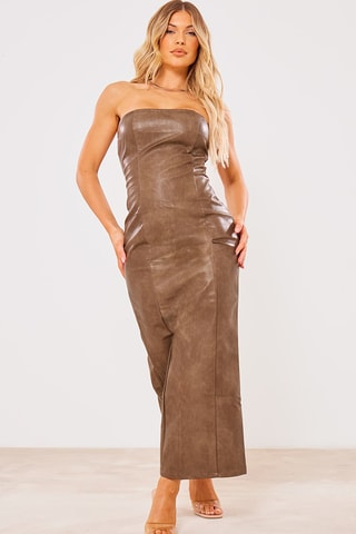 Abito bustier - Marrone