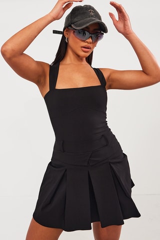 Vestido plissado - Preto